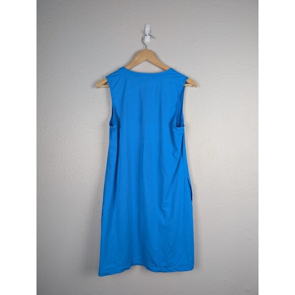 Tommy Bahama Blue Tank Midi Dress Tie String Pockets Size S - Picture 2 of 6